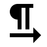 Pilcrow Arrow Right (Material Design) Free Open-Source SVG Icon