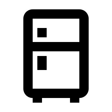 Refrigerator Appliance (Outline) Free Open-Source SVG Icon (Material Design Icons)