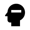 Head With Minus Sign Free Open-Source SVG Icon