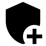 Shield with Plus Symbol Free Open-Source SVG Icon