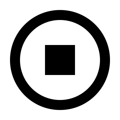 Stop Circle Symbol (Outline) Free Open-Source SVG Icon (Material Design Icons)