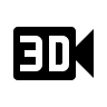 3D Video Variant (Material Design) Free Open-Source SVG Icon