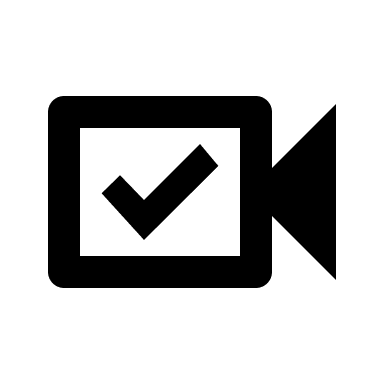 Video Checkmark (Outline) Free Open-Source SVG Icon (Material Design Icons)