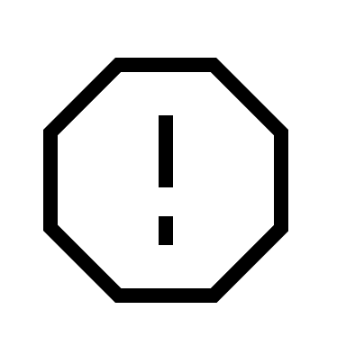 Octagonal Alert Notification (Material Design Light) Free Open-Source SVG Icon (Material Design Light)