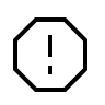 Octagonal Alert Notification (Material Design Light) Free Open-Source SVG Icon