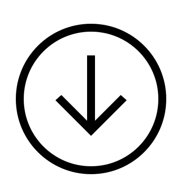 Downward Arrow in Circle (Material Design Light) Free Open-Source SVG Icon (Material Design Light)