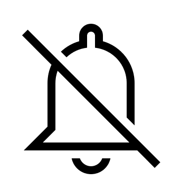 Bell Notification Off (Material Design Light) Free Open-Source SVG Icon (Material Design Light)