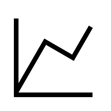 Line Chart Visualization (Material Design Light) Free Open-Source SVG Icon (Material Design Light)