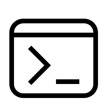 Console Terminal (Material Design Light) Free Open-Source SVG Icon (Material Design Light)