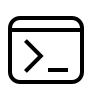 Console Terminal (Material Design Light) Free Open-Source SVG Icon