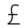 British Pound Currency Symbol (Material Design Light) Free Open-Source SVG Icon