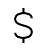 US Dollar Currency Symbol Free Open-Source SVG Icon