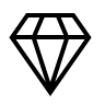 Diamond Stone (Material Design Light) Free Open-Source SVG Icon