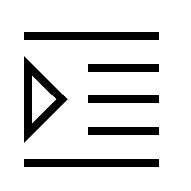 Increase Indentation Format (Material Design Light) Free Open-Source SVG Icon (Material Design Light)