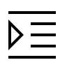 Increase Indentation Format (Material Design Light) Free Open-Source SVG Icon