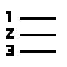 Numbered List Format (Material Design Light) Free Open-Source SVG Icon