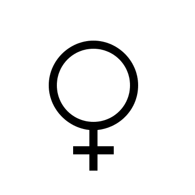 Female Gender Symbol Free Open-Source SVG Icon (Material Design Light)