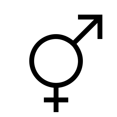 Male and Female Gender Symbols (Material Design Light) Free Open-Source SVG Icon (Material Design Light)