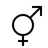 Male and Female Gender Symbols (Material Design Light) Free Open-Source SVG Icon