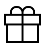 Gift Box (Material Design Light) Free Open-Source SVG Icon