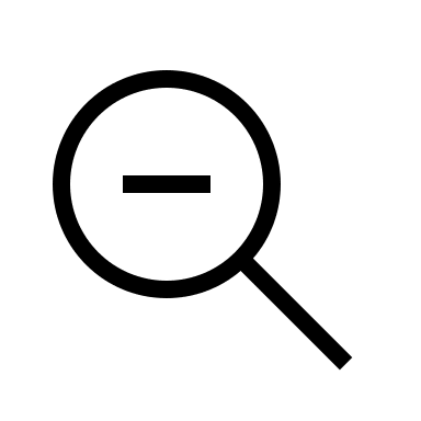 Magnifying Glass with Minus Sign (Material Design Light) Free Open-Source SVG Icon (Material Design Light)