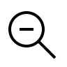 Magnifying Glass with Minus Sign (Material Design Light) Free Open-Source SVG Icon