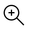 Magnifying Glass with Plus Sign (Material Design Light) Free Open-Source SVG Icon