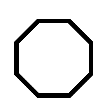 Octagonal Shape Free Open-Source SVG Icon (Material Design Light)