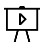 Presentation Play Mode (Material Design Light) Free Open-Source SVG Icon