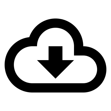 Cloud Download Loop (Outline) Free Open-Source SVG Icon (Material Line Icons)