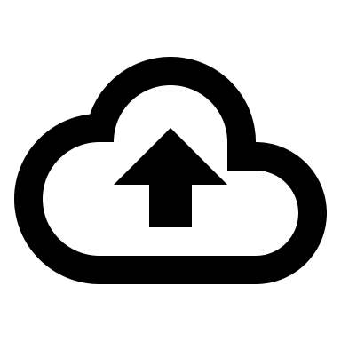 Cloud Upload Loop (Outline) Free Open-Source SVG Icon (Material Line Icons)