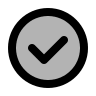 Two-Tone Circle Transition Confirmation (Twotone) Free Open-Source SVG Icon