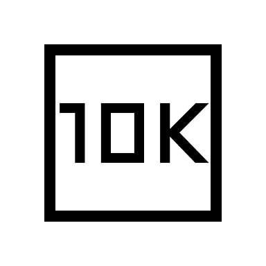 10K Achievement Badge (Outline) Free Open-Source SVG Icon (Material Symbols Light)