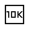 10K Achievement Badge (Outline) Free Open-Source SVG Icon