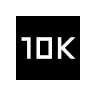 10K Sharp Badge (Light) Free Open-Source SVG Icon