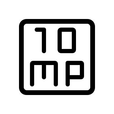 10 Megapixel Camera (Outline) Free Open-Source SVG Icon (Material Symbols Light)