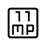 11 Megapixel Camera (Outline) Free Open-Source SVG Icon