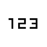 Numeric 123 (Sharp) Free Open-Source SVG Icon