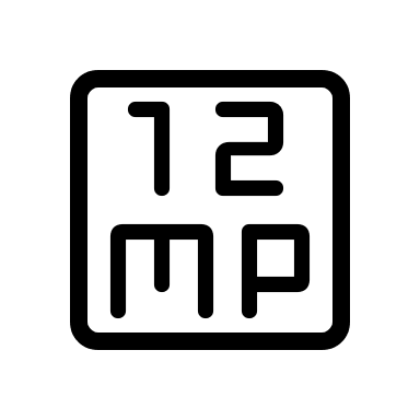 12 MP Camera Outline (Rounded) Free Open-Source SVG Icon (Material Symbols Light)