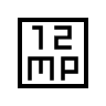 12MP Camera Resolution (Outline) Free Open-Source SVG Icon