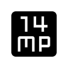 14 Megapixels Camera Resolution Free Open-Source SVG Icon