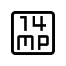 14 Megapixel Camera Resolution (Outline) Free Open-Source SVG Icon