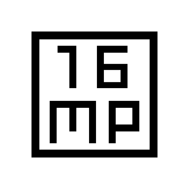 16 MP Camera (Outline) Free Open-Source SVG Icon (Material Symbols Light)