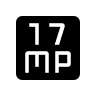 17 Megapixels Camera Resolution Free Open-Source SVG Icon