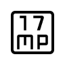 17 Megapixel Camera (Outline) Free Open-Source SVG Icon