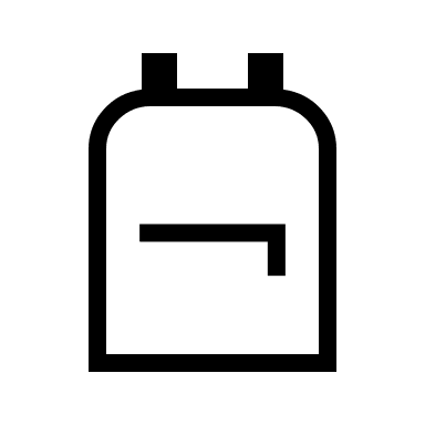 Sharp Outline Backpack Free Open-Source SVG Icon (Material Symbols Light)