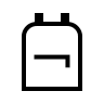 Sharp Outline Backpack Free Open-Source SVG Icon