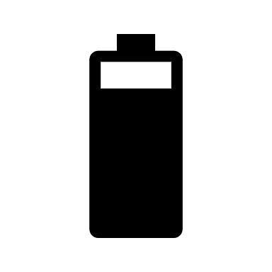 6-Bar Battery Level Indicator (Light) Free Open-Source SVG Icon (Material Symbols Light)