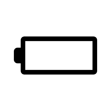 Horizontal Rounded Battery (Light) Free Open-Source SVG Icon (Material Symbols Light)