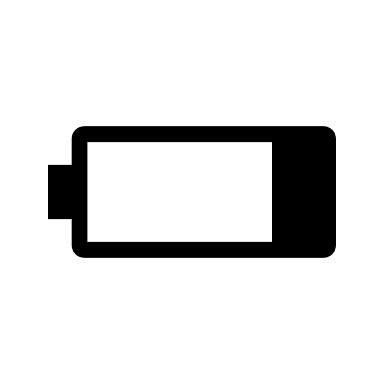 Low Battery Status (Light) Free Open-Source SVG Icon (Material Symbols Light)